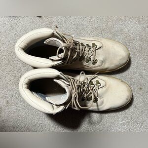 Timberland Men's Light Beige Lace-Up Work Boots 🥾🥾🥾